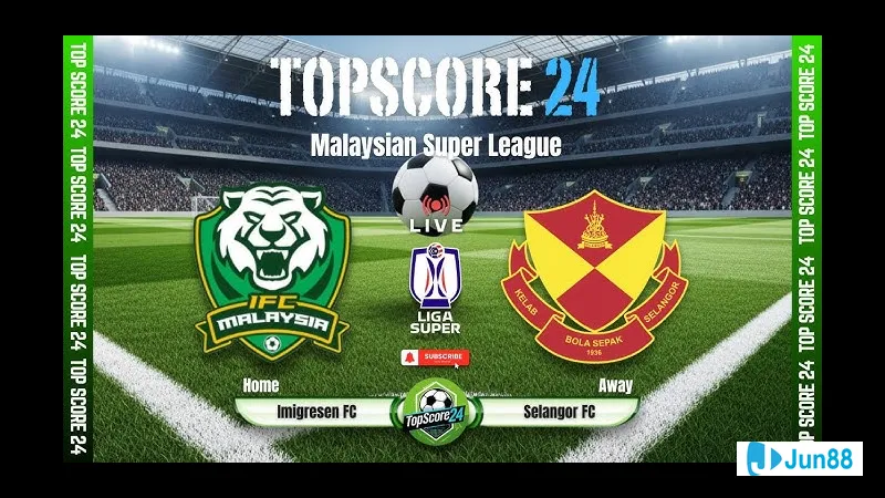 Cầu thủ của Imigresen bứt tốc vượt qua cầu thủ Selangor trước sự chú ý của đồng đội và đối…