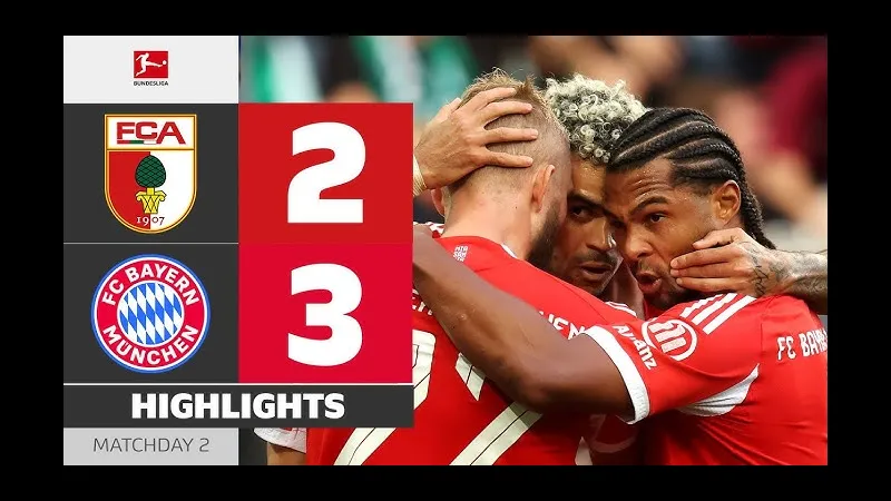 Cầu thủ Bayern Munich ứng phó nhanh chóng với sự áp đảo từ đối thủ Augsburg.