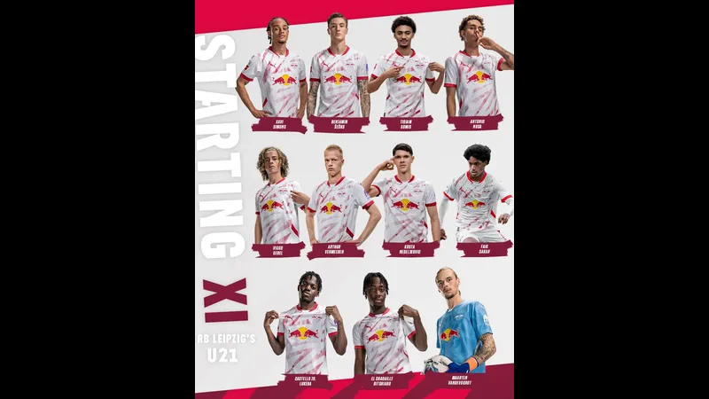 Cầu thủ RB Leipzig đang tạo ra cơ hội nguy hiểm trước Heidenheim